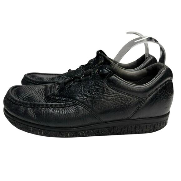 SAS PATHFINDER Handcrafted Black Pebbled Leather Moc Toe Shoes Men's US 12 M - Picture 2 of 12